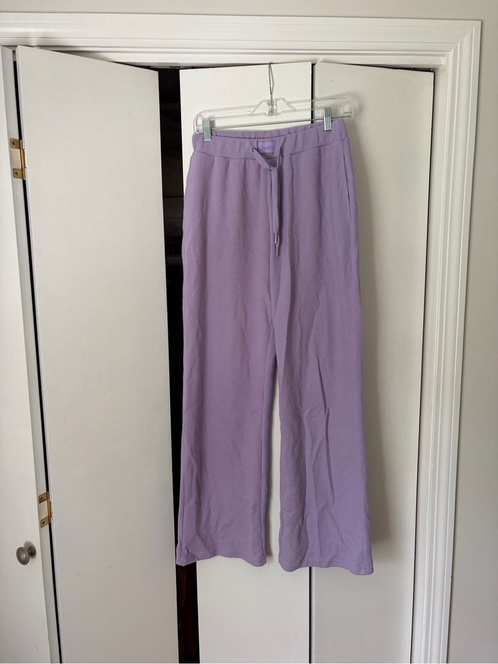 Comfrt Lavender Drawstring Wide-Leg Pajama Pants